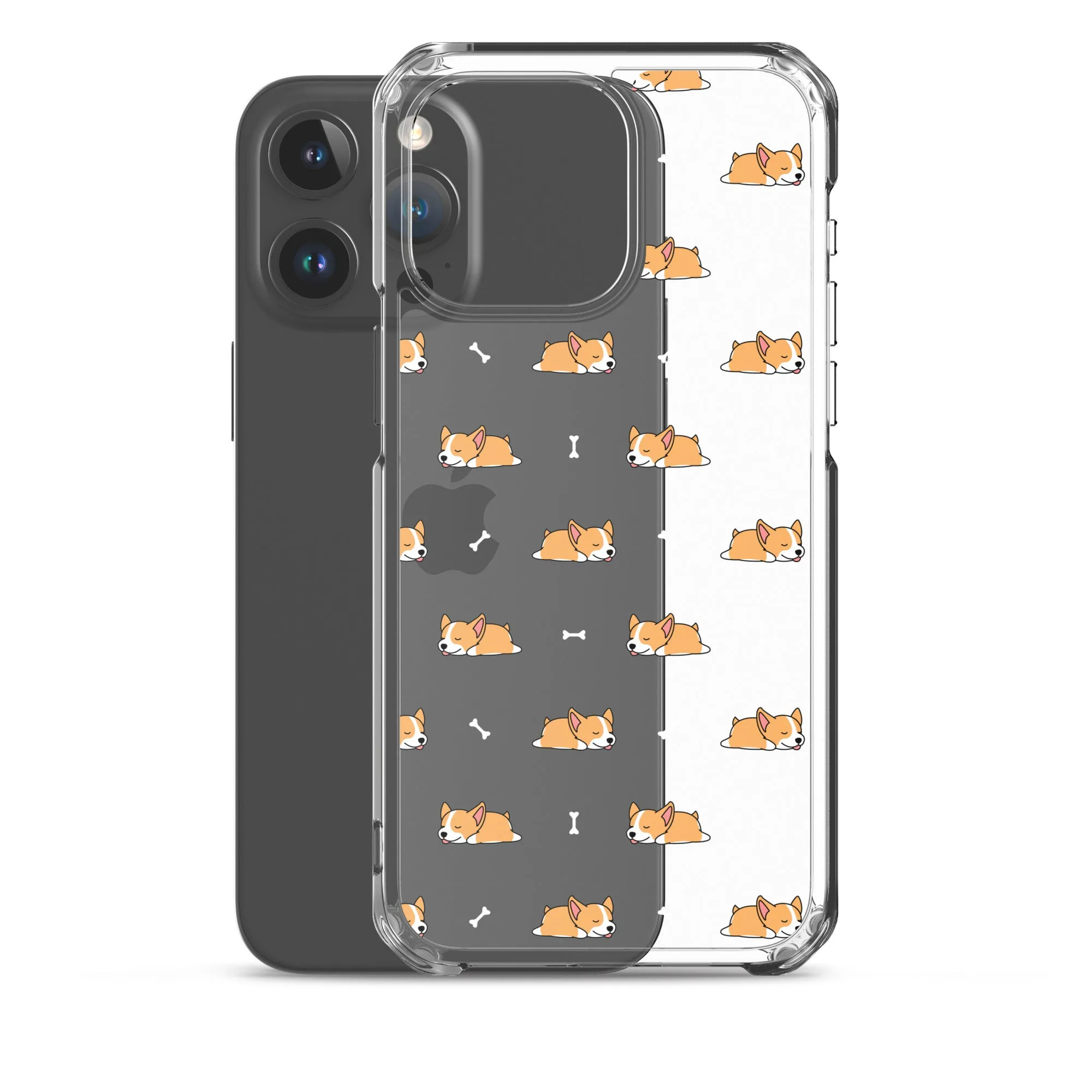 Welsh Corgi  iPhone 16 15 14 13 Clear Case, Dog Puppy Print Cute Gift Aesthetic iPhone 12 11 Pro Max Mini SE 2020 XS XR X 7 8 Cell Phone