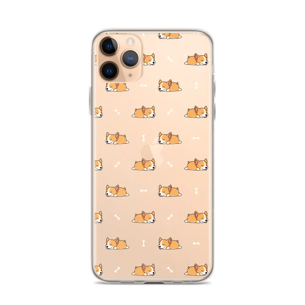 Welsh Corgi  iPhone 16 15 14 13 Clear Case, Dog Puppy Print Cute Gift Aesthetic iPhone 12 11 Pro Max Mini SE 2020 XS XR X 7 8 Cell Phone