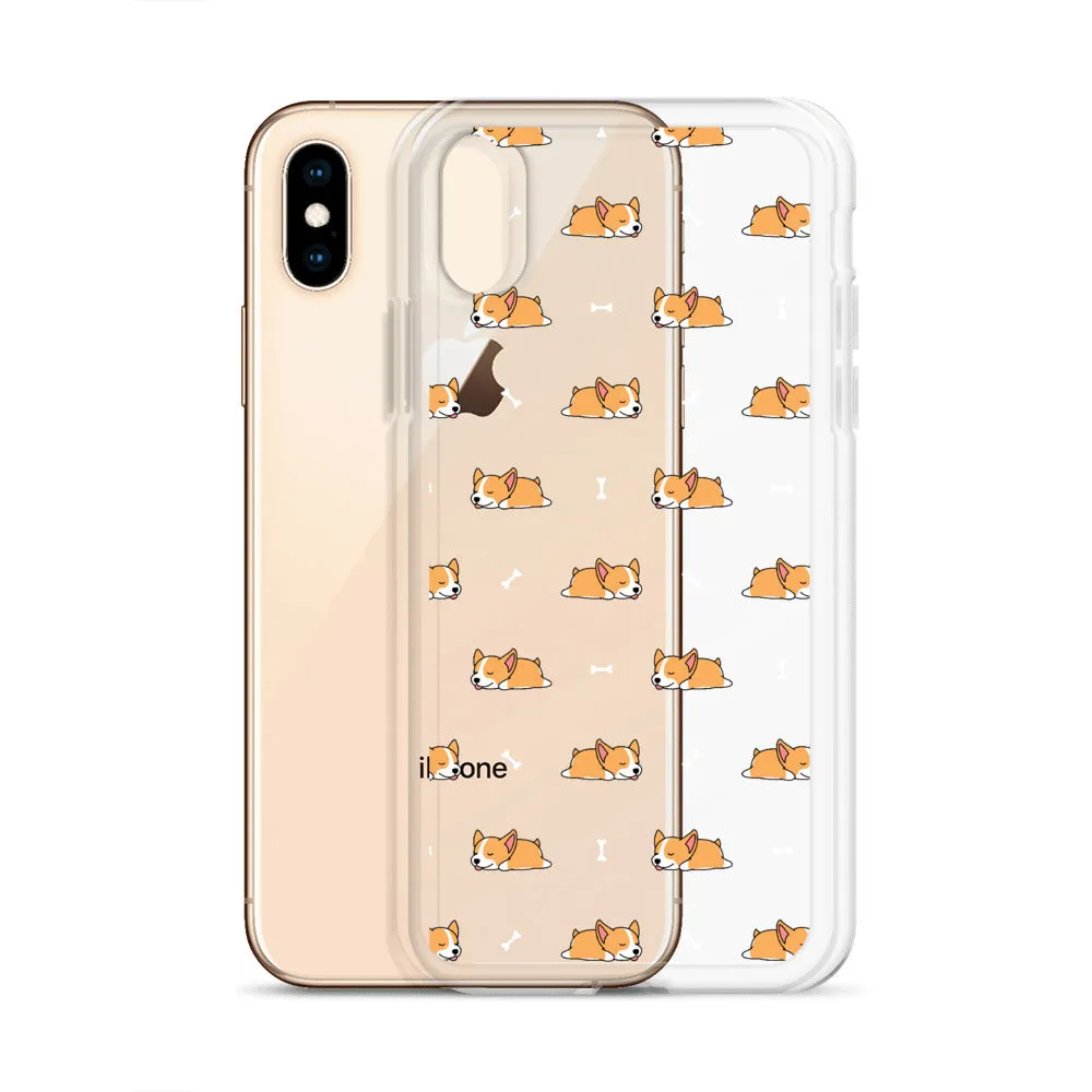 Welsh Corgi  iPhone 16 15 14 13 Clear Case, Dog Puppy Print Cute Gift Aesthetic iPhone 12 11 Pro Max Mini SE 2020 XS XR X 7 8 Cell Phone