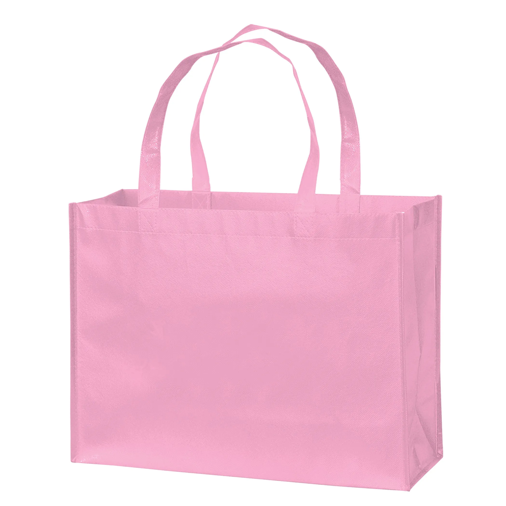 Wholesale AWARENESS PINK GLOSS LAMINATED DESIGNER TOTE BAG-CUSTOMIZED - LN16612BCA