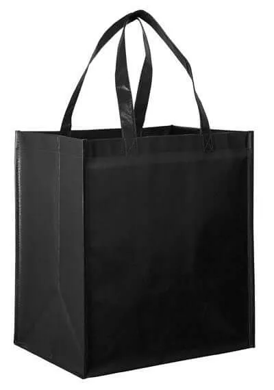 Wholesale Gloss Laminated Designer Grocery Tote Bag with Poly Board Insert - LN131015