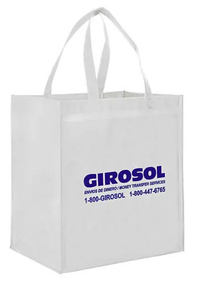 Wholesale Gloss Laminated Designer Grocery Tote Bag with Poly Board Insert - LN131015