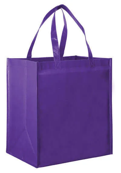 Wholesale Gloss Laminated Designer Grocery Tote Bag with Poly Board Insert - LN131015