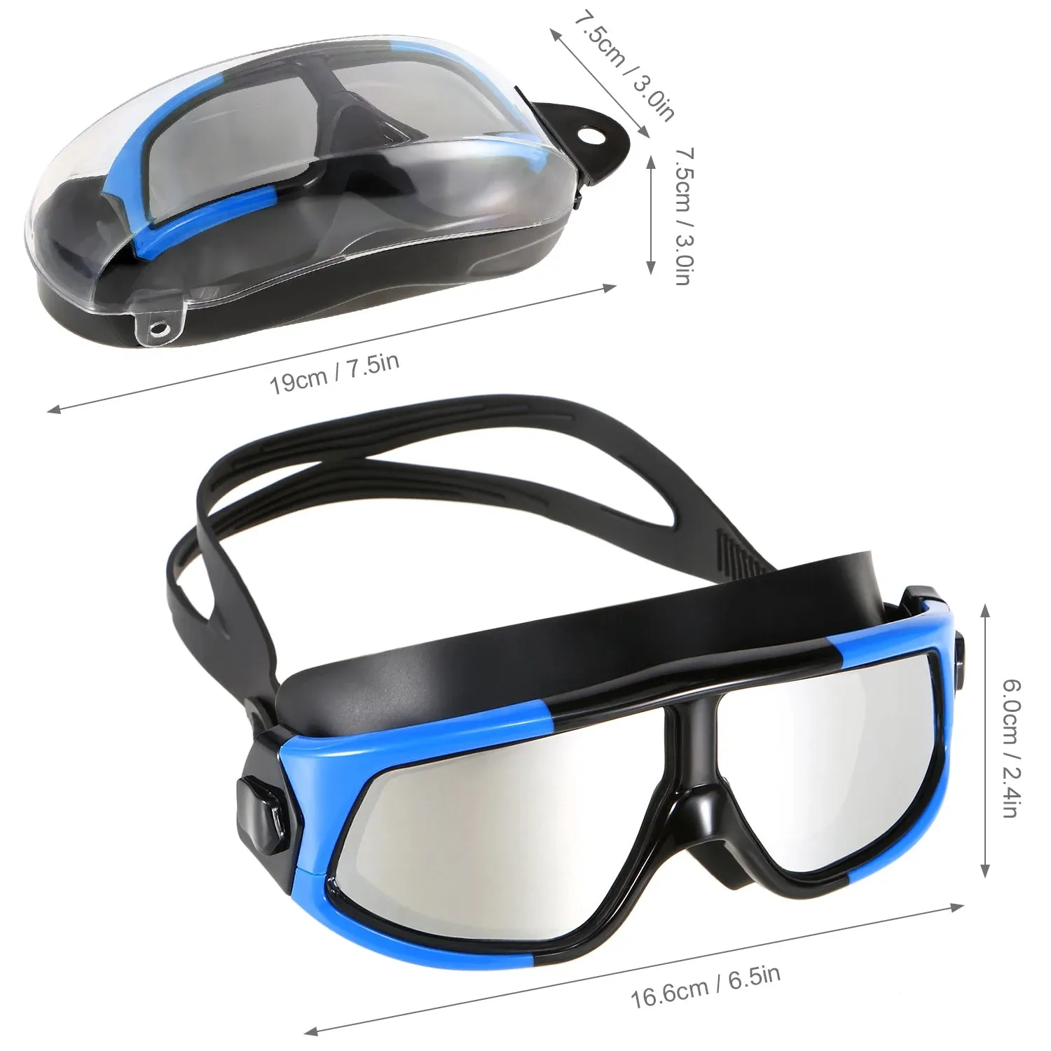 Women Men Professional Swim Goggles Adjustable Anti-Fog Wide View Swimming Goggles for Adults Snorkeling Diving 2022 New