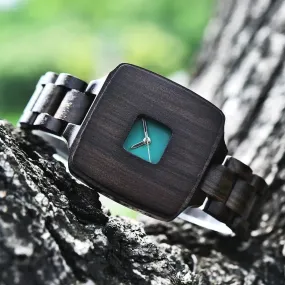 Women Wood Watches - BOBO BIRD Luxury Square Wooden Watch