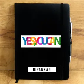 Yes You Can Personalized Diary