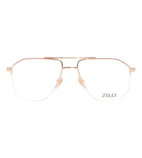 Zilli Men's Gold Aviator Optical Frame