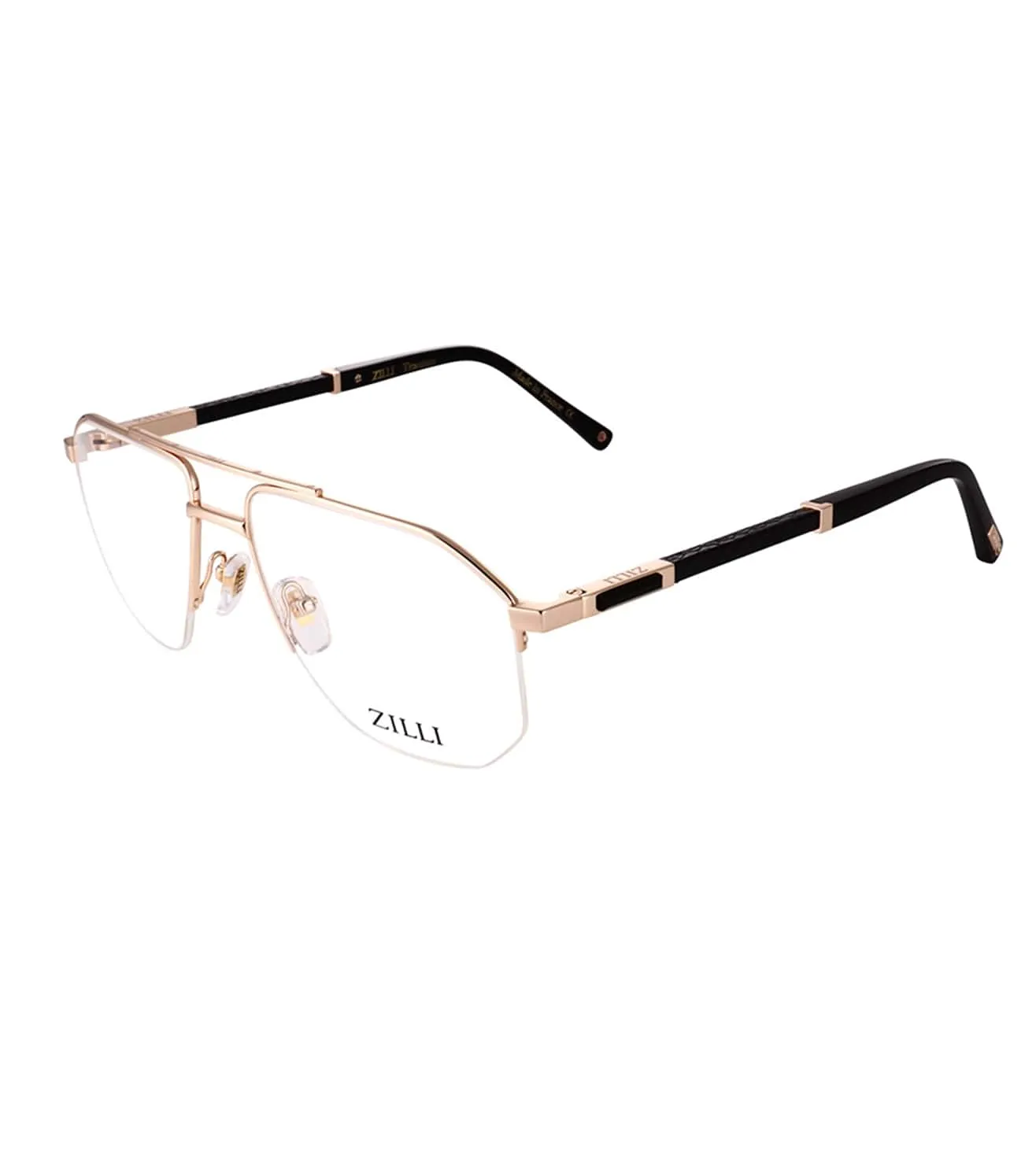 Zilli Men's Gold Aviator Optical Frame