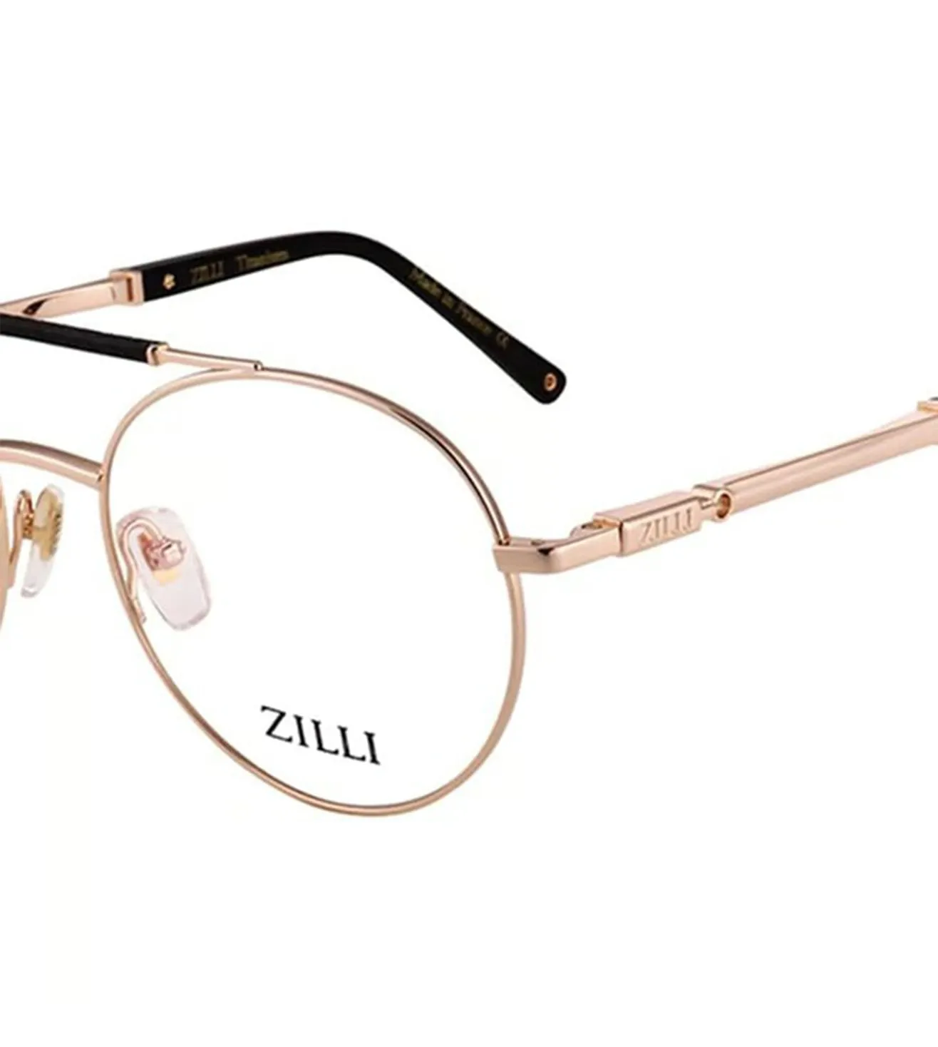 Zilli Men's Gold Round Optical Frame