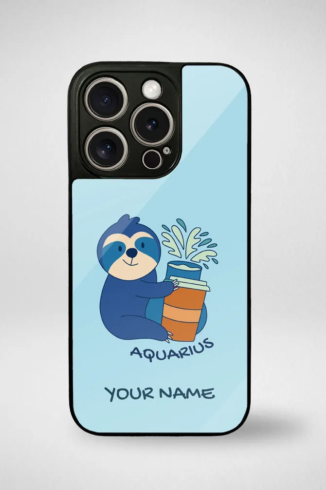 Zodiac Aquarius Customized Glass Mobile Case - iPhone, Samsung & OnePlus