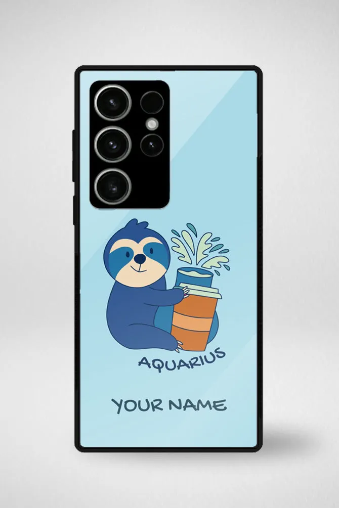 Zodiac Aquarius Customized Glass Mobile Case - iPhone, Samsung & OnePlus