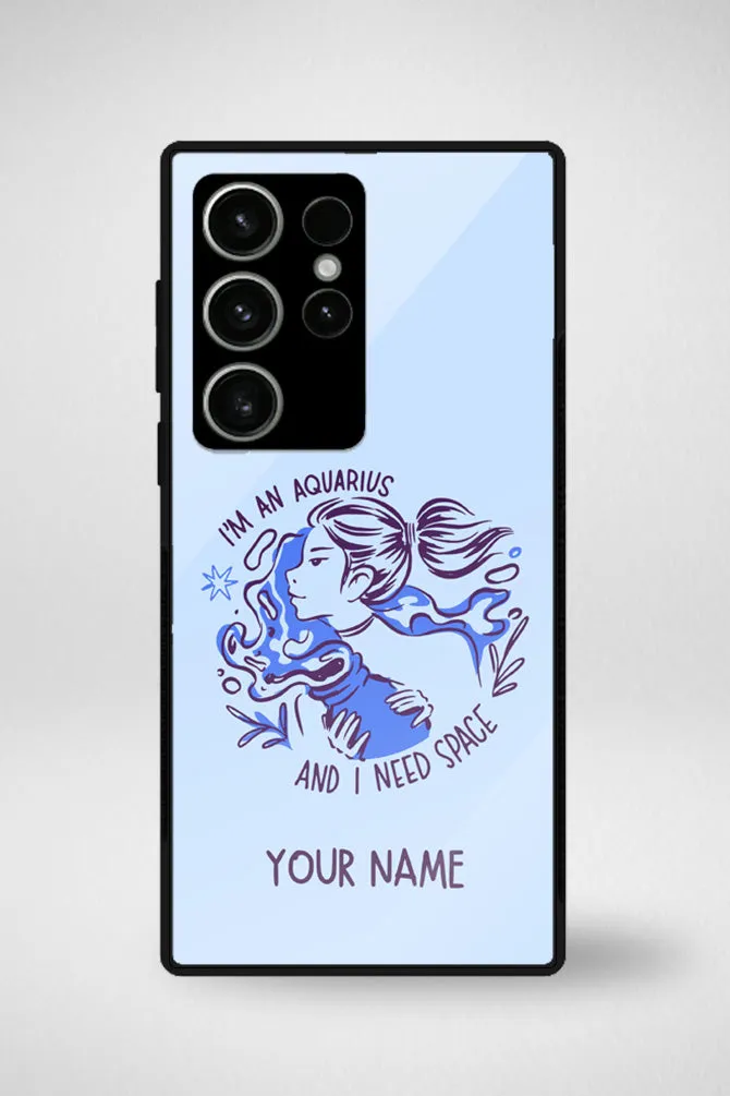 Zodiac Aquarius Customized Glass Mobile Case - iPhone, Samsung & OnePlus