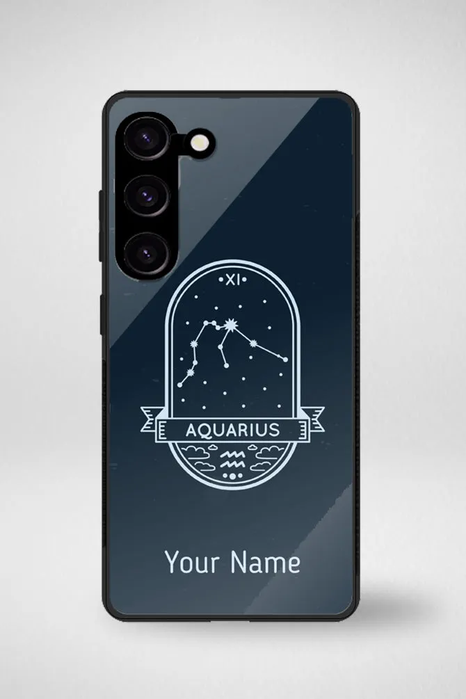 Zodiac Aquarius Customized Glass Mobile Case - iPhone, Samsung & OnePlus