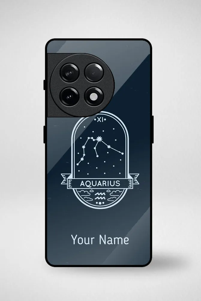 Zodiac Aquarius Customized Glass Mobile Case - iPhone, Samsung & OnePlus